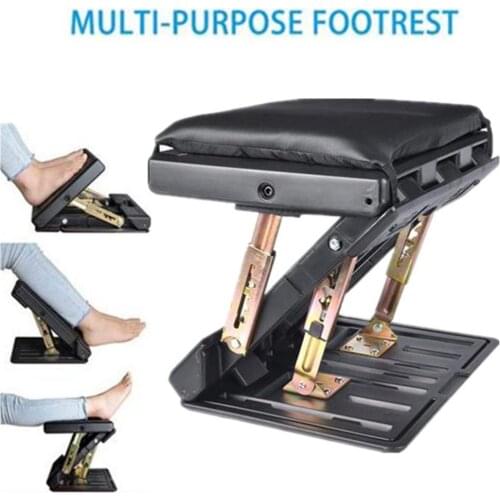 Portable Foldable Footrest Multifunctional Adjustable Car Footrest Computer Desk Tripod On-board Footstool For Car Office Home