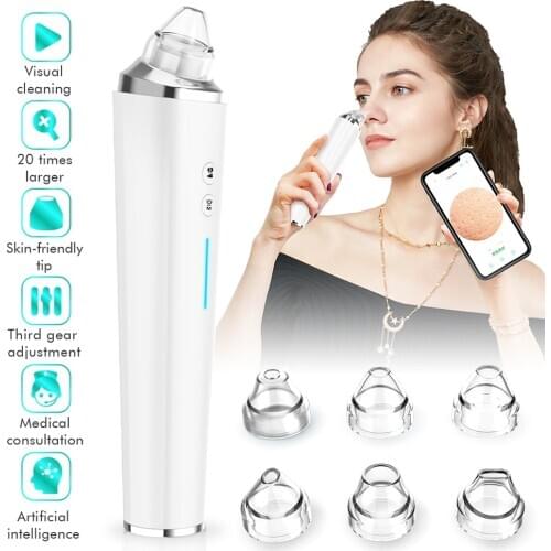 Face Visual Acne Remover Blackhead 5MP WiFi Camera Vacuum Suction Pore Cleaner Face Deep Nose Cleasning Beauty Skin care Tool