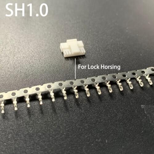 SH1.0 1.0mm Pitch AWG32 To AWG28 Wire Line Female Socket Box Metal Crimp Terminal Pin Header For Lock Housing