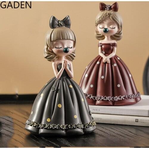Nordic Light Luxury Bubble Girl Decoration Home Living Room Desktop Decoration Creative Cute Statue Sculpture Exquisite Gift