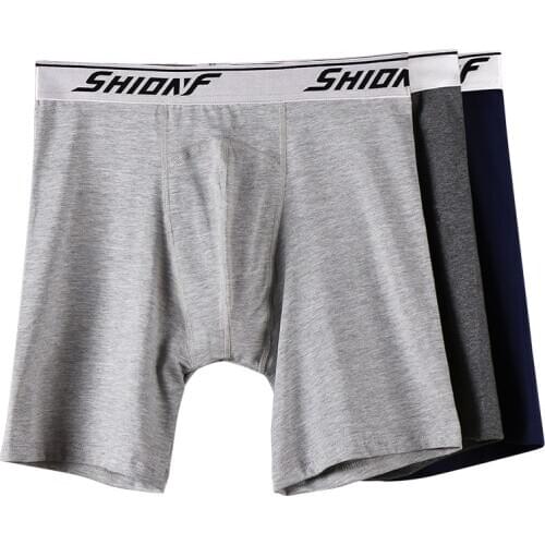Shionf 2pcs Cotton Boxer Men 9XL Breathable Mens Underwear Anti-curling Comfortable Panties Long Leg Underpants Boxershorts