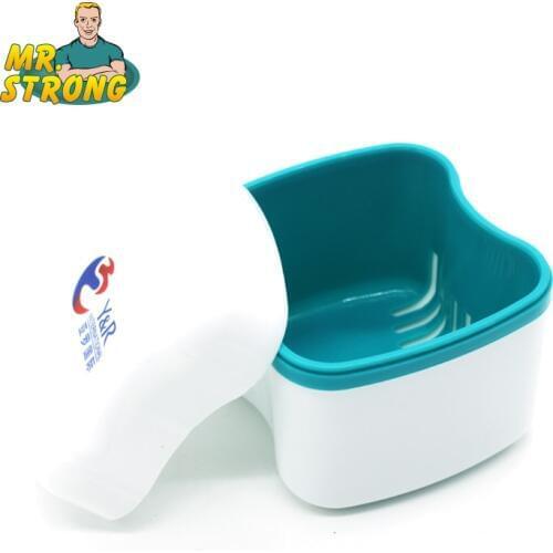 Denture Box False Teeth Rinsing Basket Container Bath Appliance Storage Case Denture Case Prosthesis Container 5 Colors