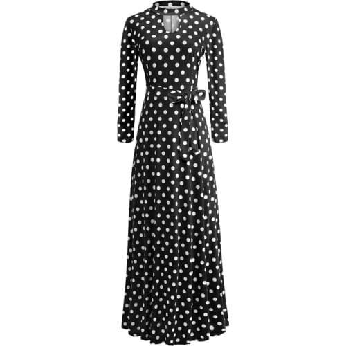 VITIANA Women Floral Print elegant Long Dress Female long sleeve Casual Party Midi Dresses Femme Vestidos Plus Size 5XL sale