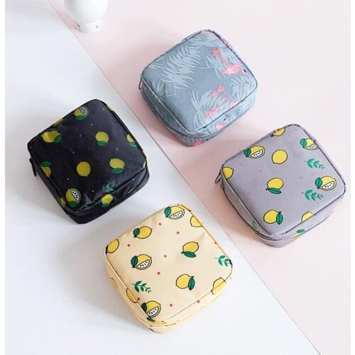 1PCS Women Mini Makeup Bags Waterproof Zipper Cute Flower Beauty Cosmetic Bags Travel Toiletry Wash Organizer Storage Bags Case