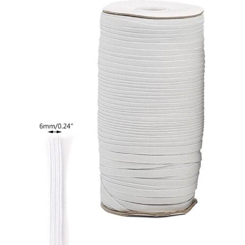 100 Yard Length DIY Braided Elastic Band Tape Cord Knit Band Sewing 6mm Width E56C