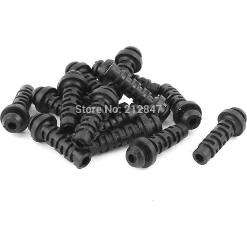15 Pcs Rubber Strain Relief Cord Boot Protector Wire Cable Sleeve Hose 25mm Long