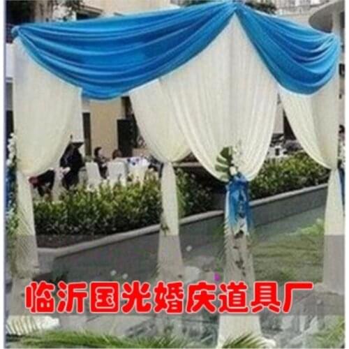 3M*3M*3M Hotsale customized color square canopy/chuppah/arbor drape with swag for wedding decoration,Including Drape and Stand