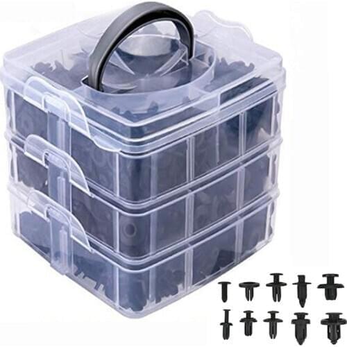 620pcs/box Car Fastener Clips Mixed for Volkswagen Polo Passat B8 B5 B6 Golf 4 5 6 7 Caddy Tiguan