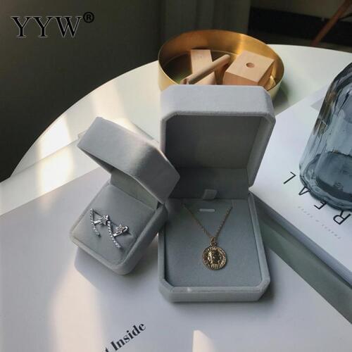 1pc Velvet Earrings Box Jewelry Boxes For Women Fashion Wedding Gift Box Ring Box Jewelry Display Storage Holder Packing Case