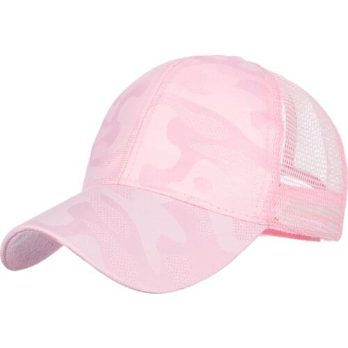 Pink Mesh Baseball Cap For Women Men Print Breathable Golf Cap Hats Summer Outdoor Uvproof Caps Female Dropshipping