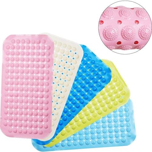 Safety Mat for Kids Aged Non-Slip Bath Mat For Toilet Bathroom Bathroom Carpet With Suction Soft PVC Rubber Foot Massage
