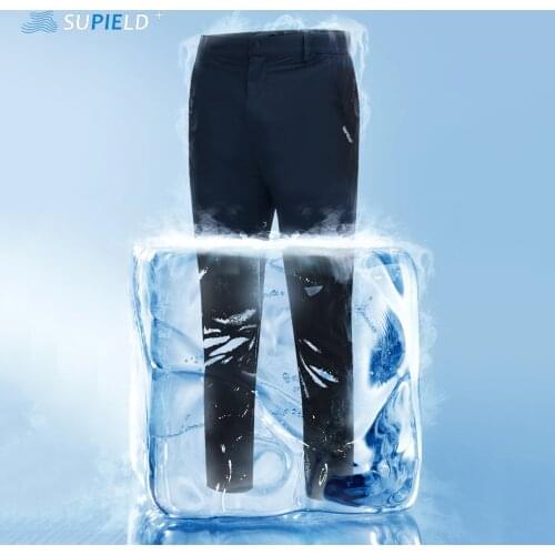Xiaomi SUPIELD Cool Feeling Casual Pants Men Summer Trousers Comfortable Ice Fabric Solid Color Business Slim Fit Straight Pants