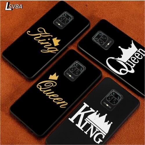 The King and Queen for Redmi K30 K30S K30T K20 10X 9i 9 9A 9C GO 8A 8 7 6 6A 5A 4X S2 Pro Plus Ultra Black Phone Case