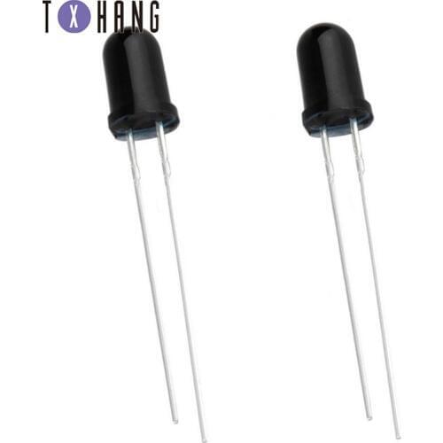 50/100PCS F3/F5 940nm Black DIFFUSED IR LED Infrared Receiving 3mm 5mm Light Receiving Diodes