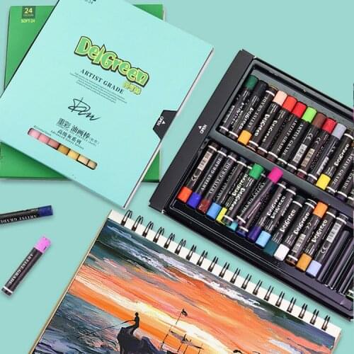 Dankelin 12/24/36/60 color heavy color oil pastel second generation high-grade gray oily stick monochrome oily crayons