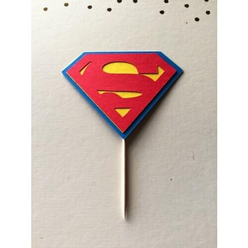 10pcs Super hero Party Supplies Cupcake Toppers Pick BOY Kid Birthday Party Decorations cool Super hero Cupcake Toppers decorati