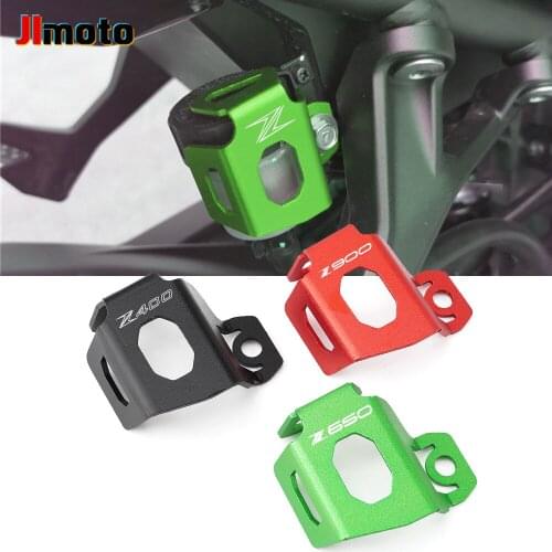 For Kawasaki Z900 Z650 Z400 Z300 Z250 Z750 Z800 Ninja 400 650 300 250 ZX-25R Rear Fluid Reservoir Guard Cover Oil Cap Protector
