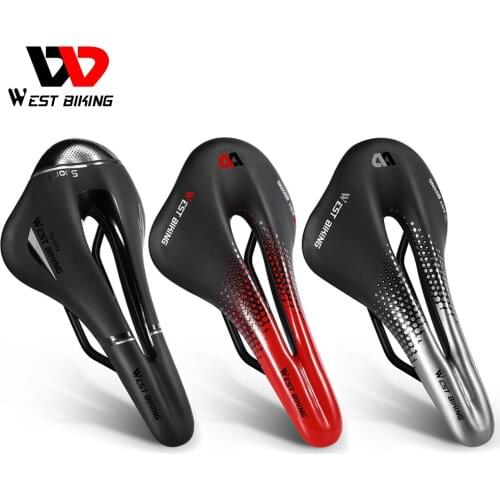 Bike Seat MTB Hollow Breathable Saddle Durable Wear Resistant Loading Reduction Shock Absorption Road Bicycle Elastic Cushion
