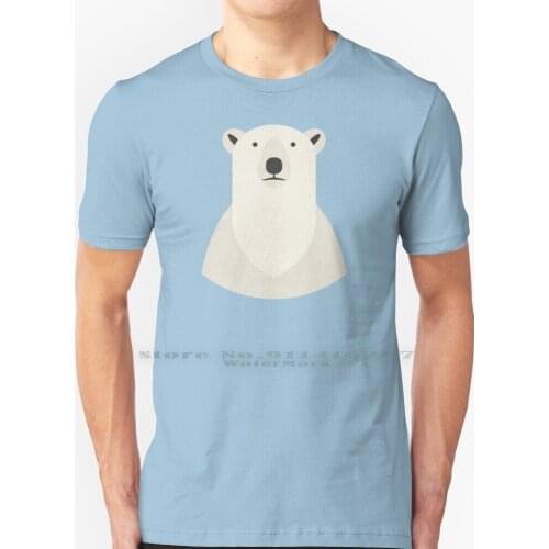 Fauna / Polar Bear T Shirt 100% Pure Cotton Animal Animals Minimalist Geometric Nursery Kids Acrylic Vector Colorful Cute