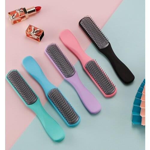 Fine-toothed Smooth Hair Nine-row Comb Candy-colored Oil Head Back Head Shape Mens Massage Comb Hairdressing Plastic Comb 2021