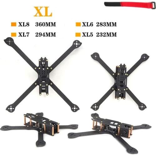 HSKRC 3K Carbon Fiber XL5 V2 232mm XL6 283mm XL7 294mm XL8 360mm TrueX 5/6/7/8inch XL340 340mm FPV Freestyle Frame Racing Drone
