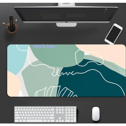 Kawaii Writing Desk Mats Large Morandi Color Cute Mouse Pad Gaming Deskpad Gamer Waterproof for Office Computer Keyboard Pad
