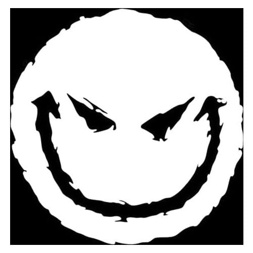 Creative Terror Devil Smile Cover Scratches Anti-UV Waterproof Car Window Body Decorative Stickers Accessories Black/Silver
