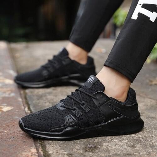 Men Casual Shoes Autumn Summer Trainer All Black Light Breathable Mesh Sneakers Tenis Masculino Zapatos De Hombre Size 39-46