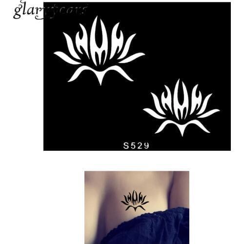 Hot 1 Piece Small Indian Henna Tattoo Stencil Flowers Design Women Body Art DIY Colored Drawing Tattoo Stencil High Quality S529