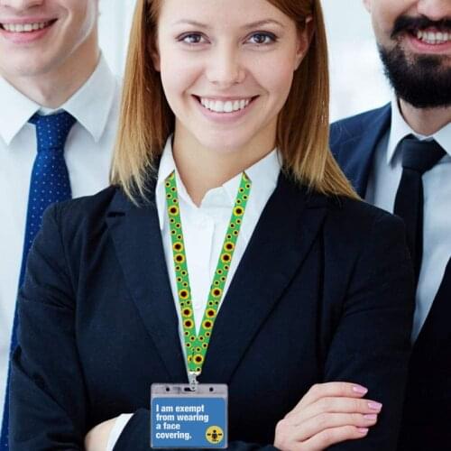 Men Women Business Bank Credit Card Holder Name ID Card Cover Work Card Holders Work Identity Badge with Lanyard Card Case