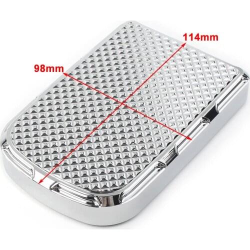 1Pcs Chrome Motorcycle CNC Brake Pedal Pad Cover For Harley Touring Electra Street Tri Glide