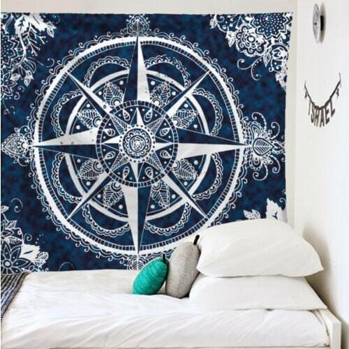 Tarot Card Tapestry Wall Hanging Astrology Divination Polyester Mandala Pattern Blanket Tapestry Home Decor Bedspread Beach Mat