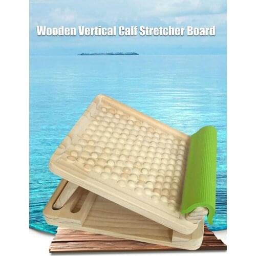 Anti-Slip Foot Wooden Vertical Calf Stretcher Incline Board Body Stretching Tool For Sports Yoga Massage Fitness Pedal Stretcher