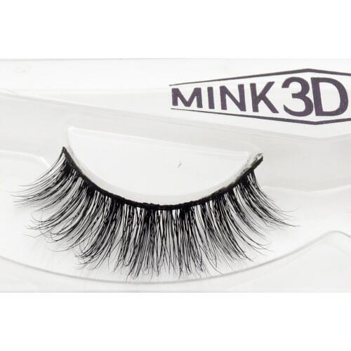 Visofree 3D Mink Eyelash Real Mink Handmade Crossing Lashes Individual Strip Thick Lash Fake Eyelashes A02