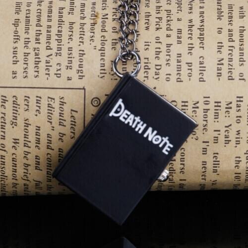 New Arrvial Collectable Death Note Notebook Simulation Quartz Pocke Watch School Large Anime Theme Kid Chrild Boy Gril Gifts