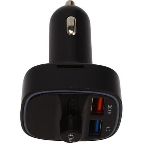 Novel-Bluetooth FM Transmitter Wireless Radio with QC3.0 Fast Charging Car Charger MP3 Player