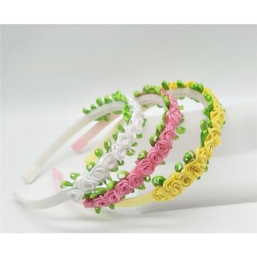 Cute Children Flower Hair Hoop Korea Crown Wedding Headband Headwear Girls Floral Hairband Headdress Princess Hair Accessories