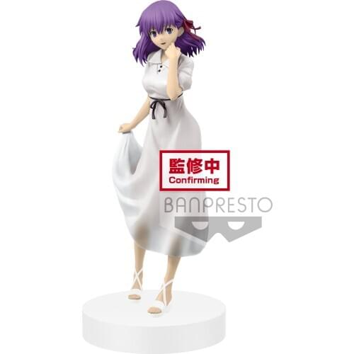 Tronzo Original Banpresto EXQ Figure Movie Fate Stay Night Heavens Feel HF Matou Sakura White Dress Ver PVC Action Figure Toys