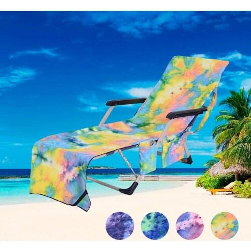 Beach Towel Adults Sun Lounger Bed Holiday Garden Swimming Pool Lounge Pockets Bag Chairs Cover Bath Towel Portable Towel Cover