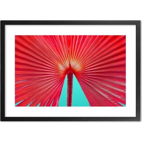 Red Banana Leaf Plant Nordic Posters And Prints Wall Art Paper Painting Scandinavian Wall Pictures For Living Room Decor