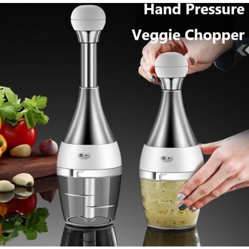 Stainless Steel Pressing Mincer Household Multifunctional Vegetable Cutter Pounding Garlic Child Food Supplement Kitchen Gadgets