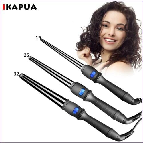 19/25/32 mm Curling iron Hair Waver Pear Flower Cone Ceramic Curling Wand Roller Beauty Salon Hair Curlers Ceramic Styling