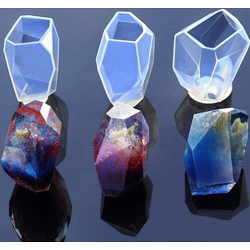 Gem Stone Crystal Mold Silicone Candle Molds Resin Stone mould for Jewelry Making Aromatherapy Candle Making Crafting Project
