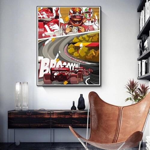 Vintage Car Poster Ferraris Classic Racing F1 Canvas Print Painting Race Car Artwork Wall Art Picture For Home Living Room Decor