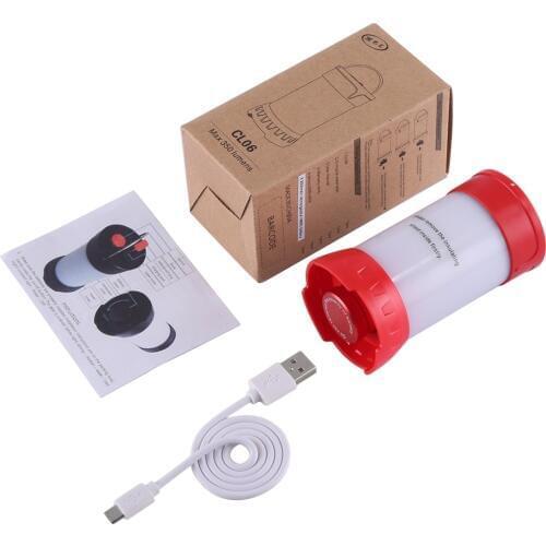 HBD-CL06 3 Colors Waterproof USB Charging Outdoor Camping LED Lamp Emergency Lighting Long Lasting Lantern Hiking Light