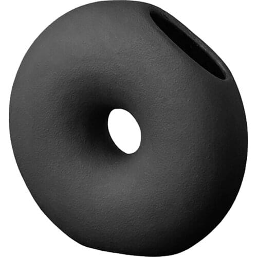 1Pc Donuts Flower Vase Ceramic Circle Shape Flowerpot Nordic Creative Decoration Home Plant Pot Desktop Decor