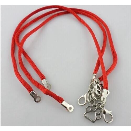 10pcs Cat Dog Paw Print Bracelets Nylon Cord Lucky Charms Bangle Women Men Jewelry Gifts