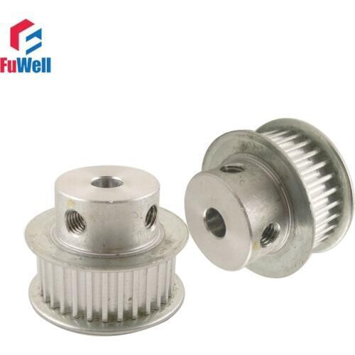 2pcs HTD3M 30T Timing Pulley 5 /6/6.35/7/8/10/12/14/15/16/17mm Inner Bore 11mm Belt Width 3mm Pitch Synchronizing Wheel Pulleys