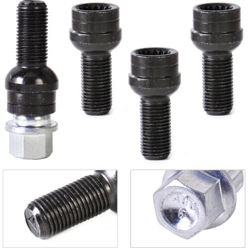 5Pcs/set 17mm Antitheft Wheel Bolt Lock Nut Cap 8D0601139F 8D0 601 139F 006 Fit for VW Golf Jetta Beetle Passat Audi
