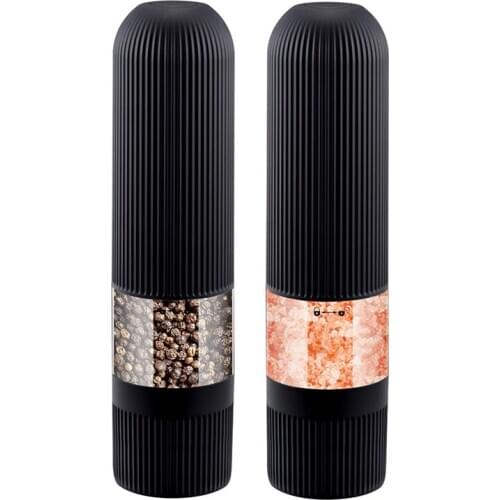 Battery Operated Salt and Pepper Grinder, Automatic One Handed Salt Pepper Mills, Adjustable Coarseness Ceramic Grinders